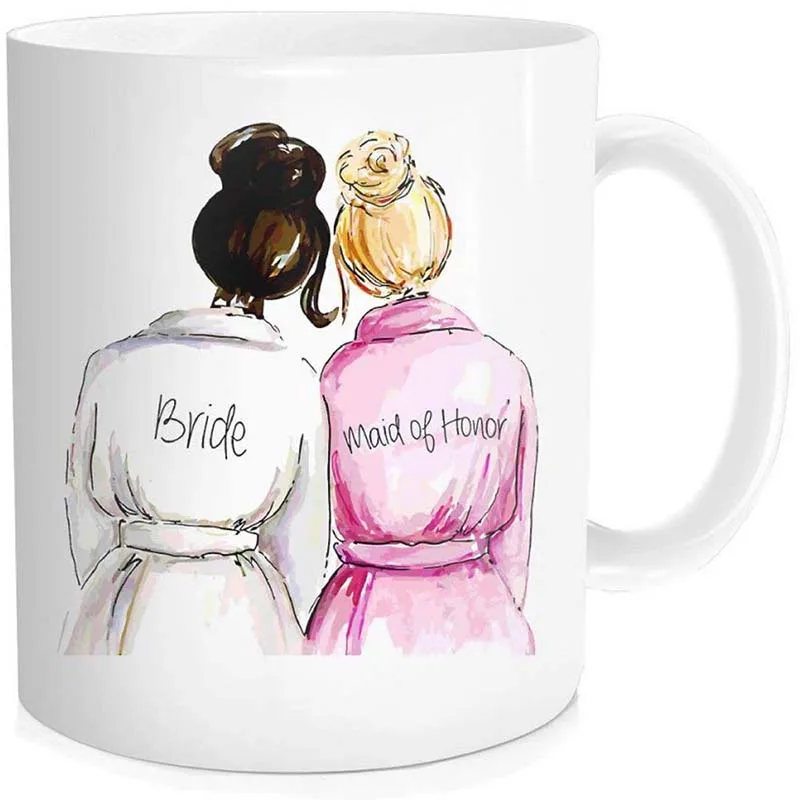 Сладкий и невеста фрейлина Кофе кружка для чая стильный Best Friend Bestie свадебные