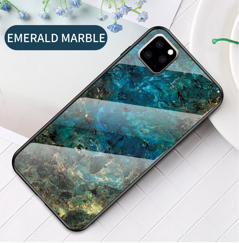 Чехол из закаленного стекла для телефона для iphone 11 pro XS Max XR X 7 8 6 6S Plus 5S Роскошный Мраморный Твердый чехол для Apple iphone чехол 11 Etui