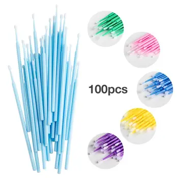 

100pcs Cotton Swab Disposable Eyelash Brushes Swab Microbrushes Eyelash Extension Tools Individual Eyelashes Removing Tools