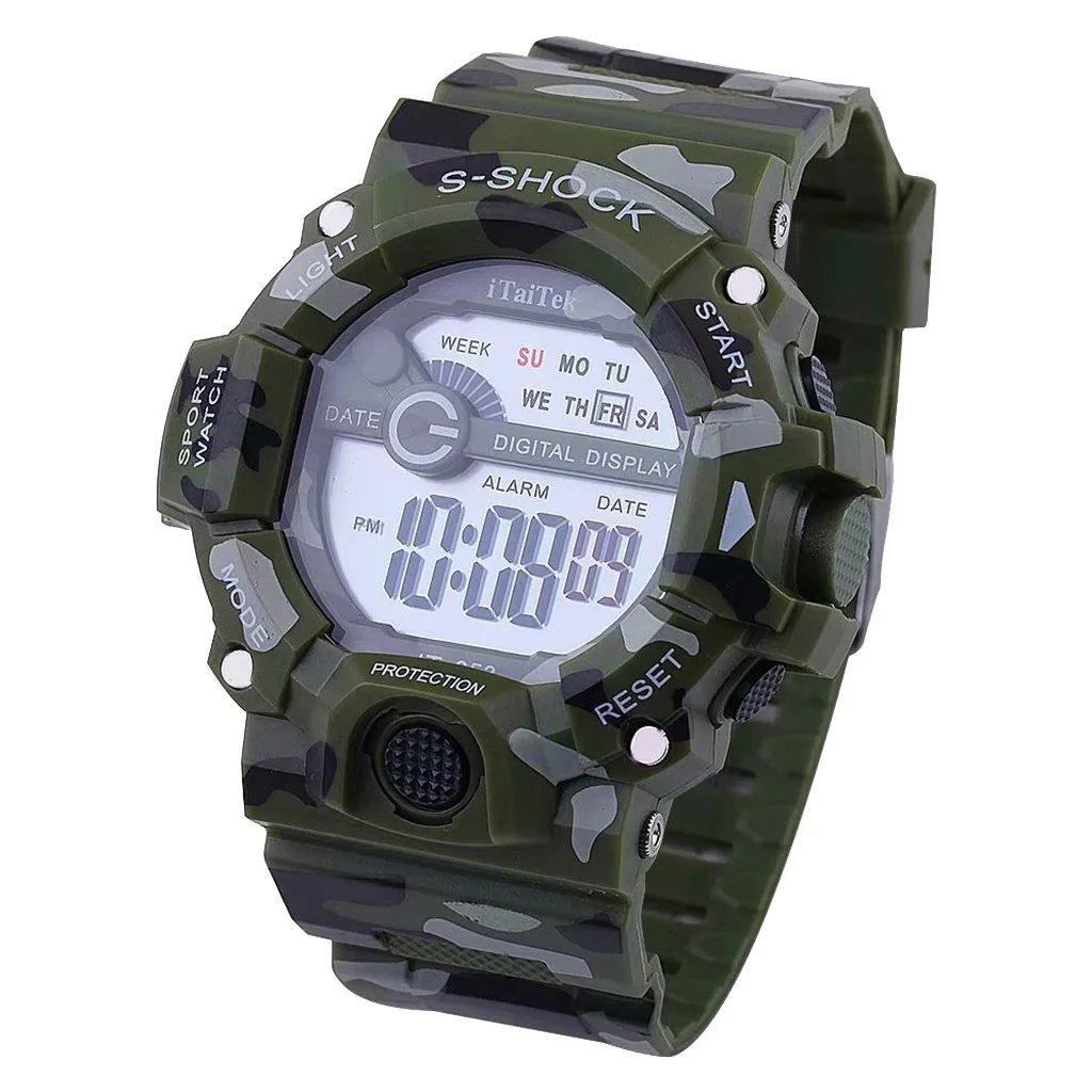 Цифровые часы многофункциональные спортивные цифровые электронные камуфляжные водонепроницаемые Модные часы reloj de hombre цифровые купить часы