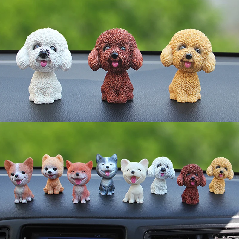 Veeki Dashboard Head Dogs Nodding Heads Car Dash Ornaments Puppy