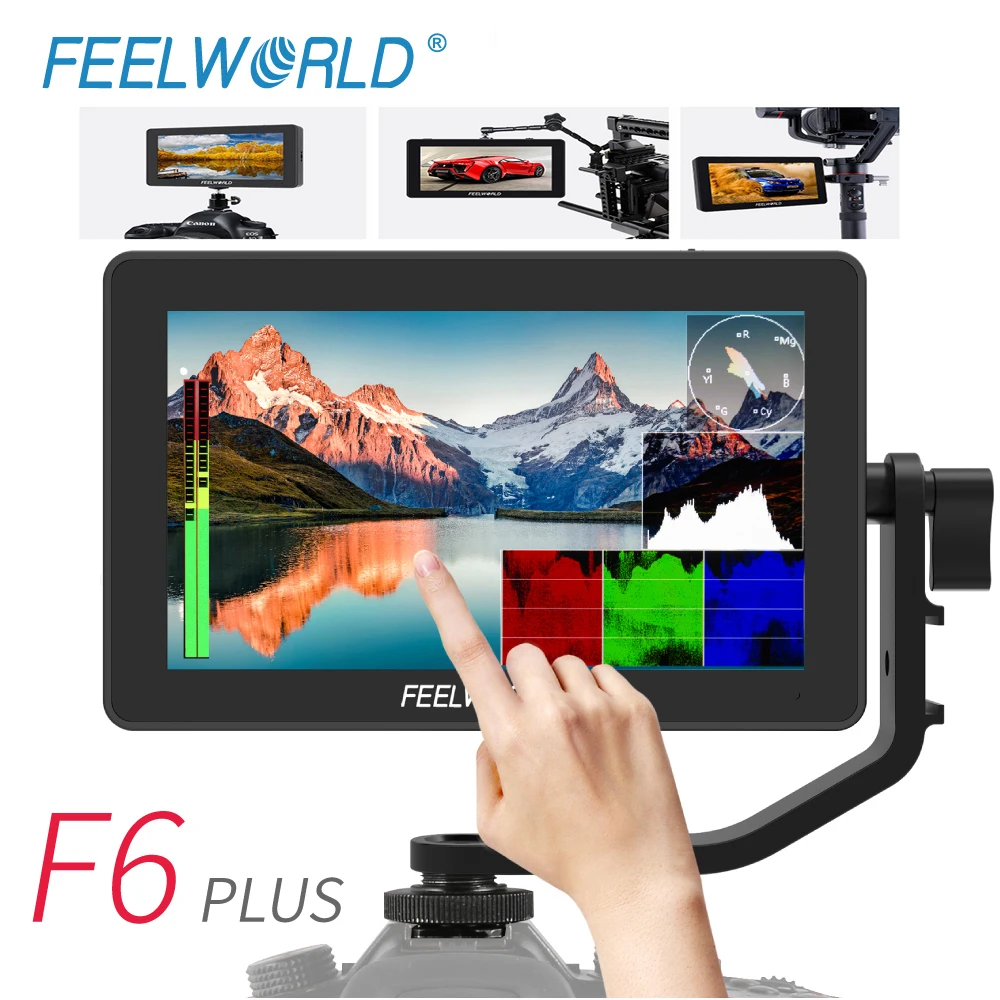 Монитор FEELWORLD F6 PLUS 4K 5 дюйма для камеры DSLR полевой монитор HDMI 3D LUT - Цена: 15 238,07 руб.