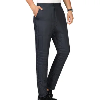 

Newly Men Down Puffer Trousers Pants Padded Quilted Warmer Winter Outdoor Casual Pants m99