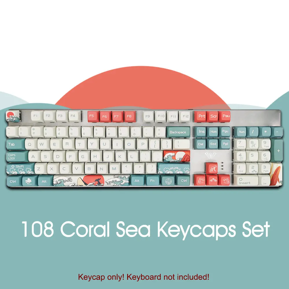 Набор колпачков для клавиш XDA OEM PBT 108 механической клавиатуры GK61/Ducky /Womier Cherry MX |