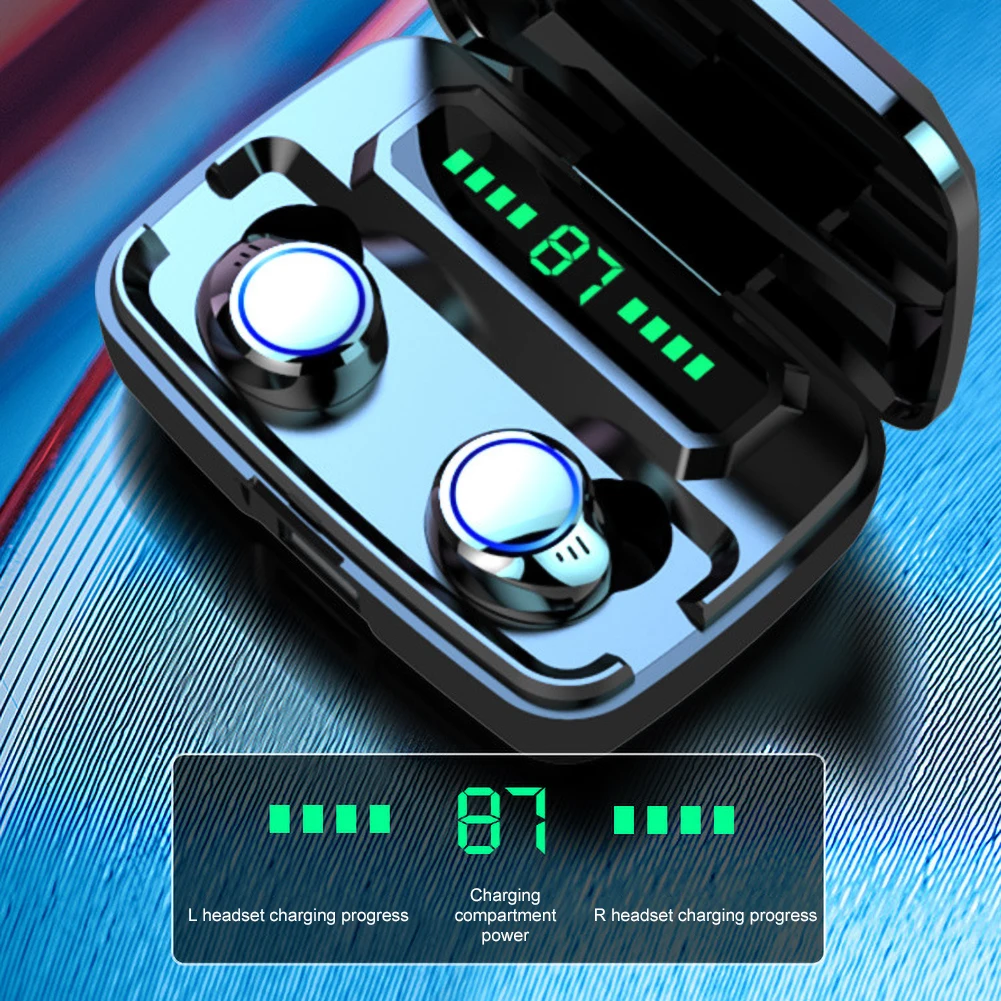 Wireless Headphones Bluetooth Sport Earphone Bluetooth 2200mAh Touch Control Headphones Bluetooth Waterproof LED Display