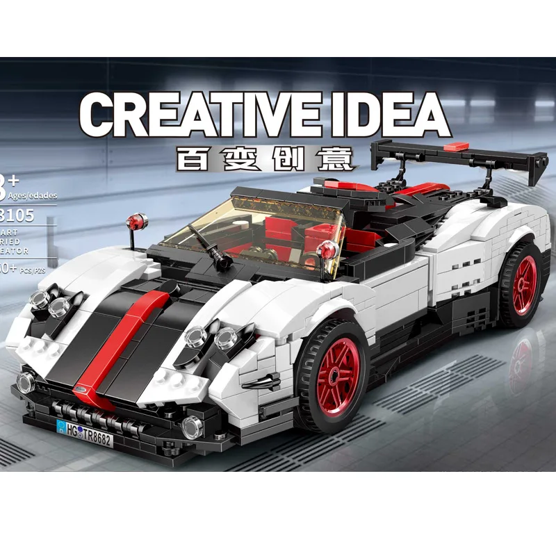 

MOC Technic Series The Pagani Zonda Cinque Speed Racing Cabriolet Car Building Blocks Bricks Model Toys 22208 compatible legoing