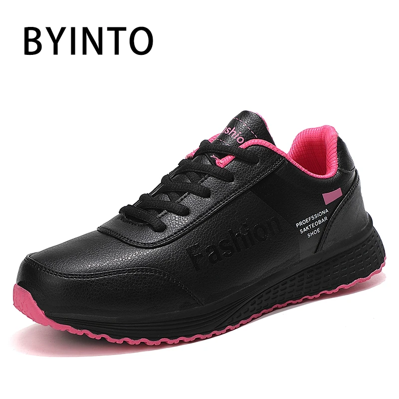 Zapatillas de Tenis a la moda para mujer, Tenis femeninos de cuero ligero, color negro, para gimnasio, 35 42, 2021|Zapatos de tenis| - AliExpress