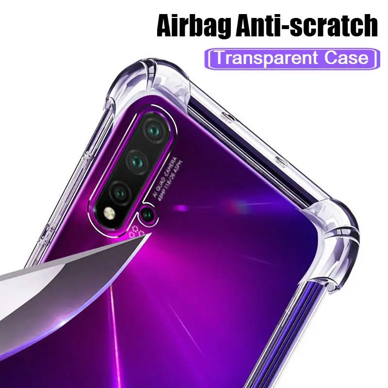 Прозрачный чехол из ТПУ для huawei Honor 20 Pro 9X 8X 10i 20i mate 30 P30 P20 Lite Nova 5 5i Pro P smart Y9 Prime задняя крышка