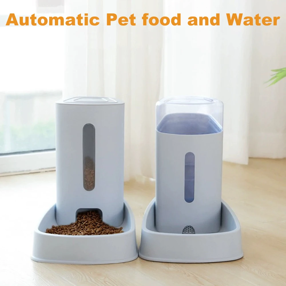 Automatic Cat Feeder 3.8L Dog Bowl Dog Food Dispenser and Cat Water Fountain for Small Large Dog Puppy Waterer Pet Accessories