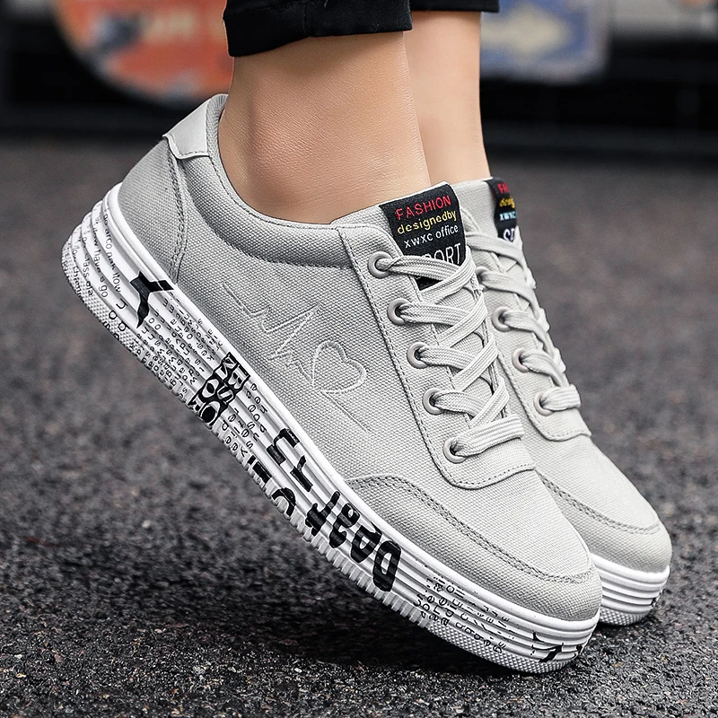 Women's Fashion Vulcanized Shoes Sports Shoes Women's Lace Up Casual Shoes Canvas Lover Flat Bottom Graffiti Shoes Zapatos Home