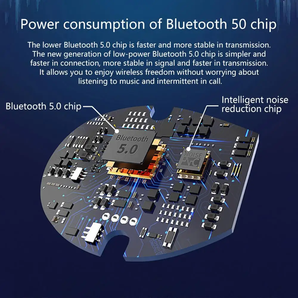 Беспроводная Bluetooth гарнитура TWS 5 0 спортивные мини наушники с индивидуальным