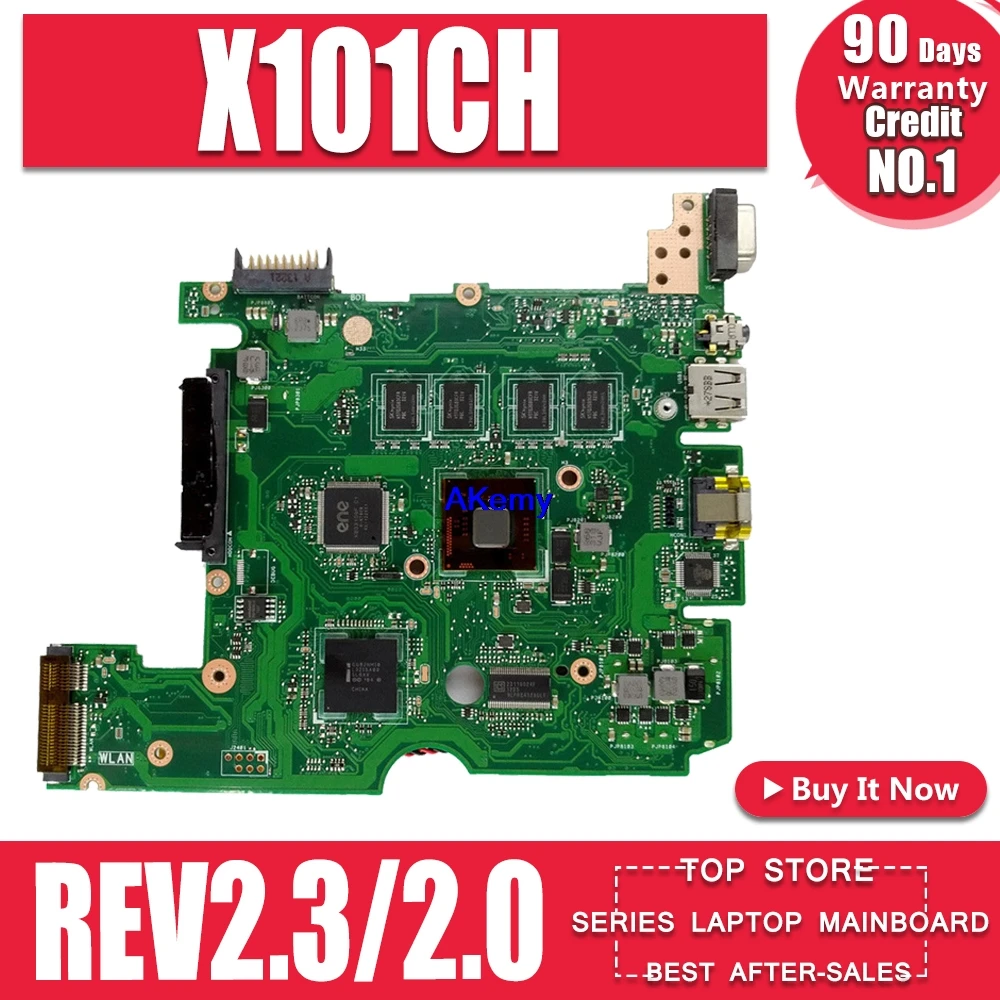 Akemy для For Asus X101C X101CH материнская плата ноутбука 2 ядра процессор REV2.3/2 0 100%