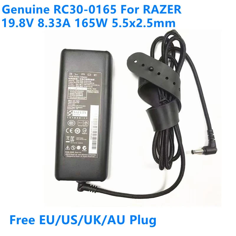 Genuine 19.8v 8.33a 165w 5.5x2.5mm Rc300165 Ac Power Adapter For Razer