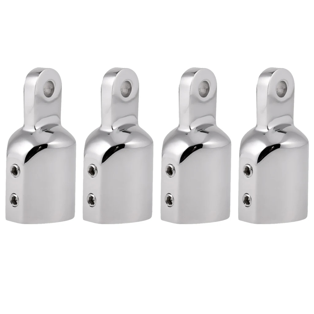 4 Pieces Marine Stainless Steel Eye End Cap Bimini Top Fitting Hardware 22mm 4 Pieces Marine Stainless Steel Eye End Cap Bimini Top Fitting Hardware 22mm