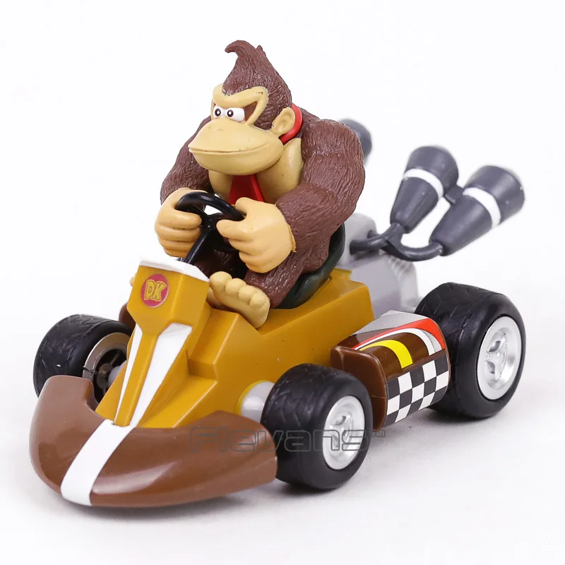 Super Mario Bros Kart Марио Luiji персик Bowser жаба Донки Конг Луиджи Марио отступить гонщик Автомобили ПВХ Фигурки игрушки 7 шт./компл