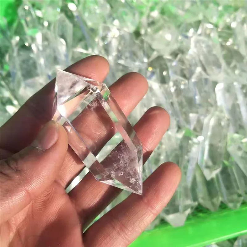1 шт. натуральная лечебная палочка Herkimer прозрачная двойная кварцевая