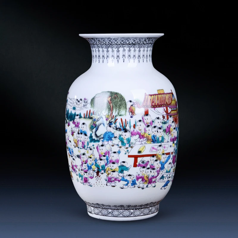 

Jingdezhen Ceramics Porcelain Bottle Best Antiques Creative Vase Decoration Traditional Craft Handmade Pastel Craft Decoration 2
