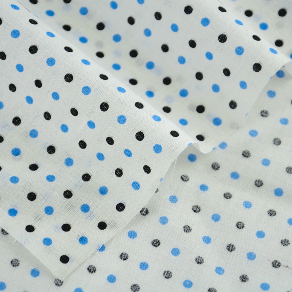 Черно-синий дизайн в горошек белый печатный лоскутный набор одежды для