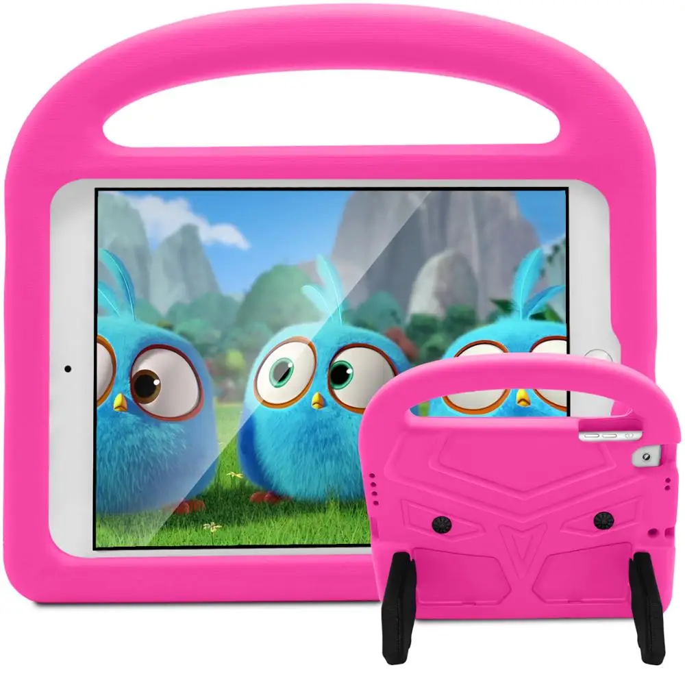 Для iPad 9,7 дюймов чехол для детей Eva ручной противоударный чехол с ручкой подставка держатель для iPad 6-го поколения Чехол для iPad Air1 2 - Цвет: Pink