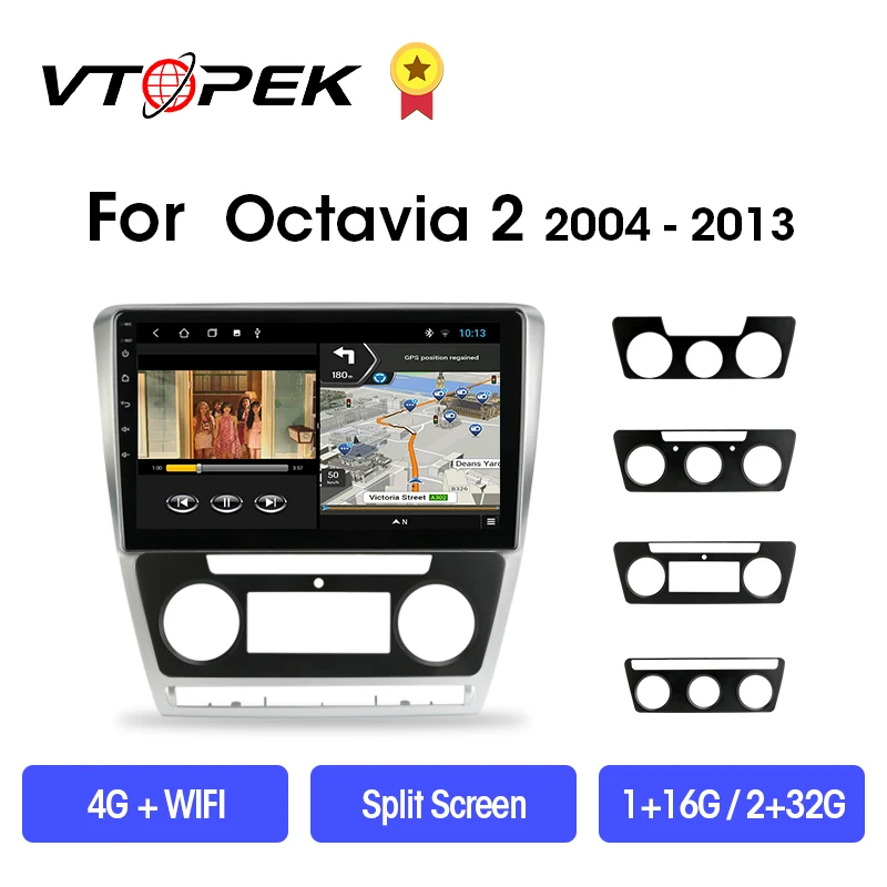 

VTOPEK Android 9.0 T3L PLUS For SKODA Octavia 2 A5 2008-2013 Car Radio Multimidia Video Player Navigation GPS 2din 2 din dvd DSP