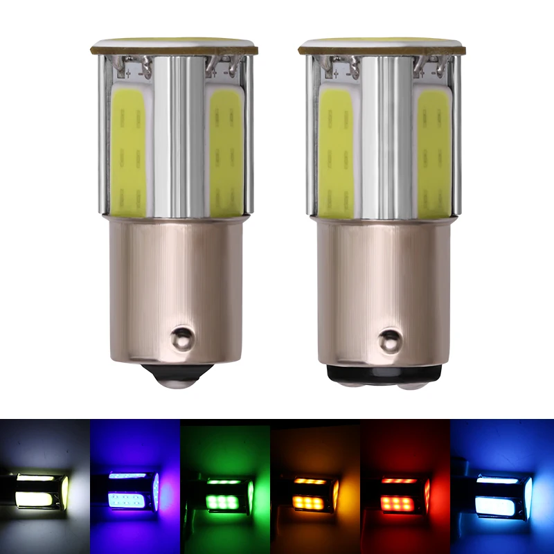 

S25-1156/1157 COB LED Filament Chip Car Brake Lights Auto Reverse Bulb Parking Lamp 12V Red White Yellow Tail Light Assembly
