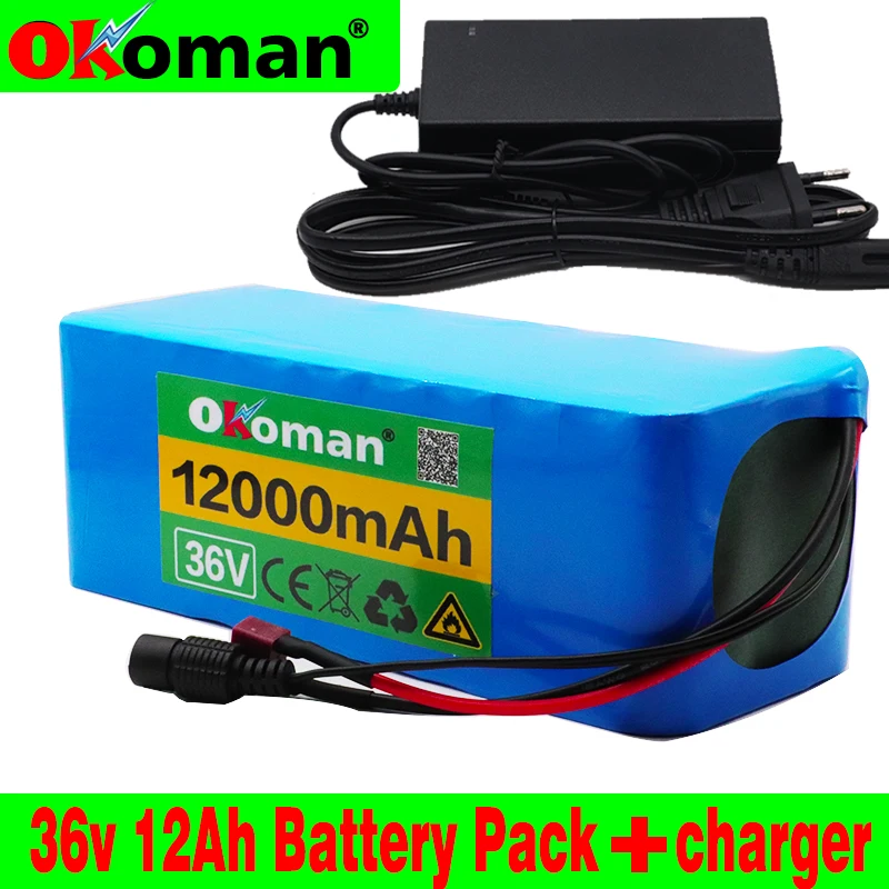 36V батарея 10S4P 12Ah 18650 литиевая 500W высокой мощности 42V 12000mAh Ebike Электрический