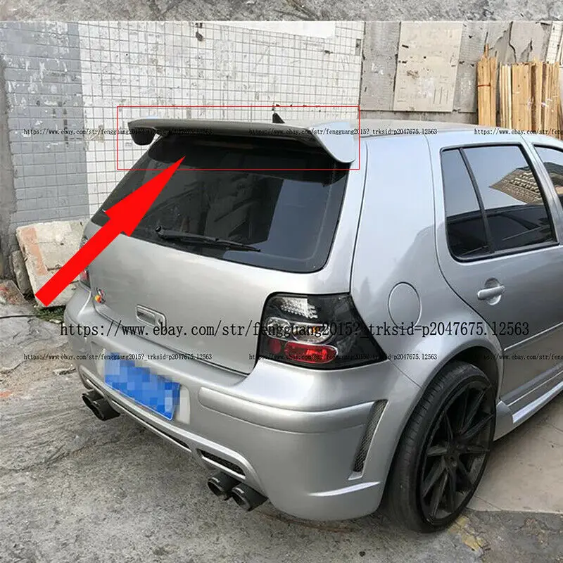 Модификация автомобиля аксессуары для автомобиля Неокрашенный автомобиль задний спойлер на крыло, крышу подходит для VW Golf 4 IV MK4 1998-2004