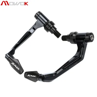 Black Для YAMAHA XMAX 125 250 400 X-MAX 250- руль мотоцикла рукоятки+ тормозные рычаги сцепления защита - Цвет: Black
