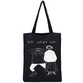 

2019 Hot New Creative Handbag Shoulder Canvas Shopping Tote Eco Messenger Zipper Bag for Women Girls