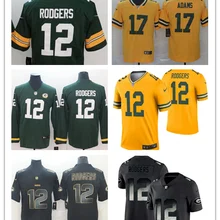 Все сшитые мужские wo Мужские Молодежные детские зеленые Bay Aaron Rodgers 12 Джерси