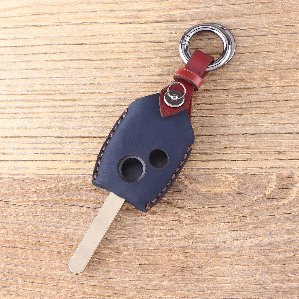 Чехол-брелок KEYYOU из натуральной кожи с 2 кнопками для ключей для Honda Accord Civic Pilot Fit Auto Remote