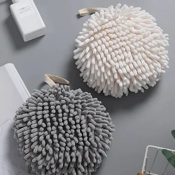 

Creative Hanging Towels Absorb Water and Dry Quickly Hand Towel Ball Cloth Dishcloth Rag Kitchen Bathroom Cleaning Tool