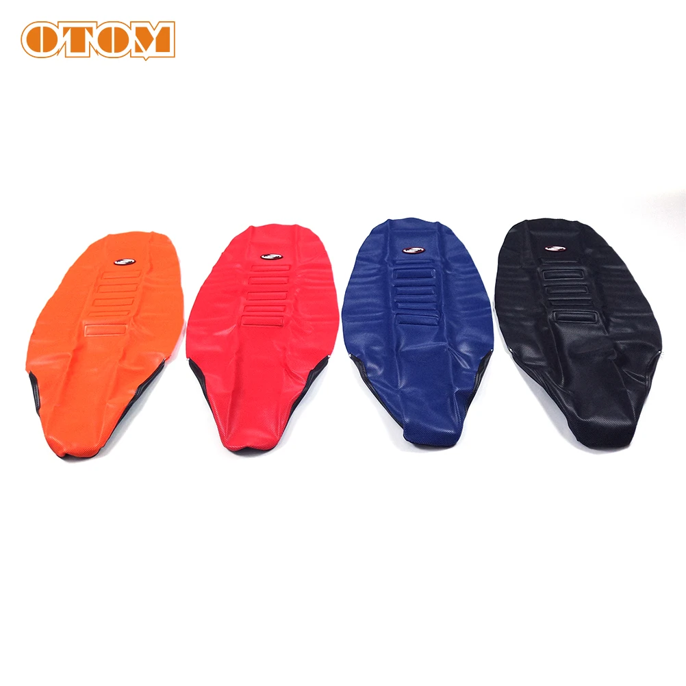 Motorcycle Seat Covers OTOM Motorcycle Diamond Pattern Antiskid High Elasticity Waterproof Universal Rubber Seat Cushion Covers for Off Road Dirt Bike