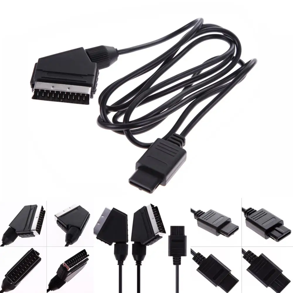 Разъем Scart RGB для ТВ и видео 1 8 м/в игровой кабель 21 pin евро штекер шнур Nintendo SNES