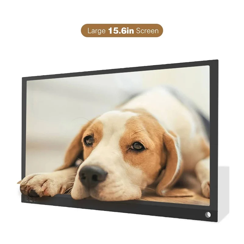 

15.6 Inch Portable Monitor 1920x1080 Full HD IPS Screen With Type-C HDMI Built-in Stereo Speakers For Phone Laptop Camera Tablet