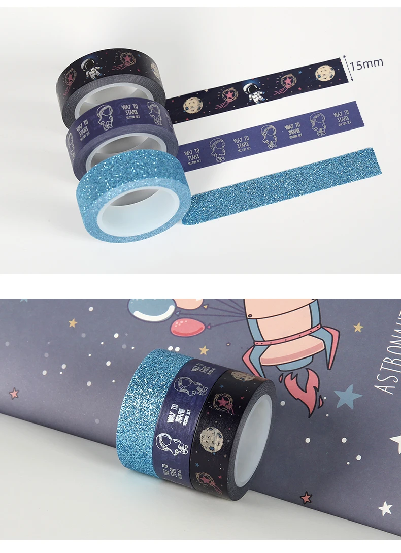 Never Astronaut Series Stationery Set Student Gift Back To School Supplies Gift Package Notebook Gel Pen Washi Tape Pencil Bag