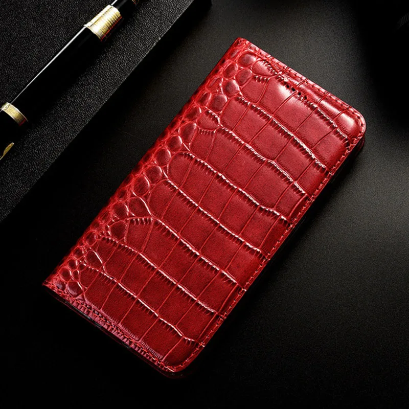 Magnet Natural Genuine Leather Flip Wallet Phone Case Cover