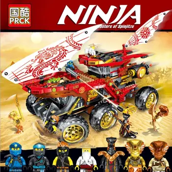 

New 858pcs Ninja Land Bounty Truck Model Building Blocks Compatible Lepining 70677 Ninjagoes Kids Toy Bricks