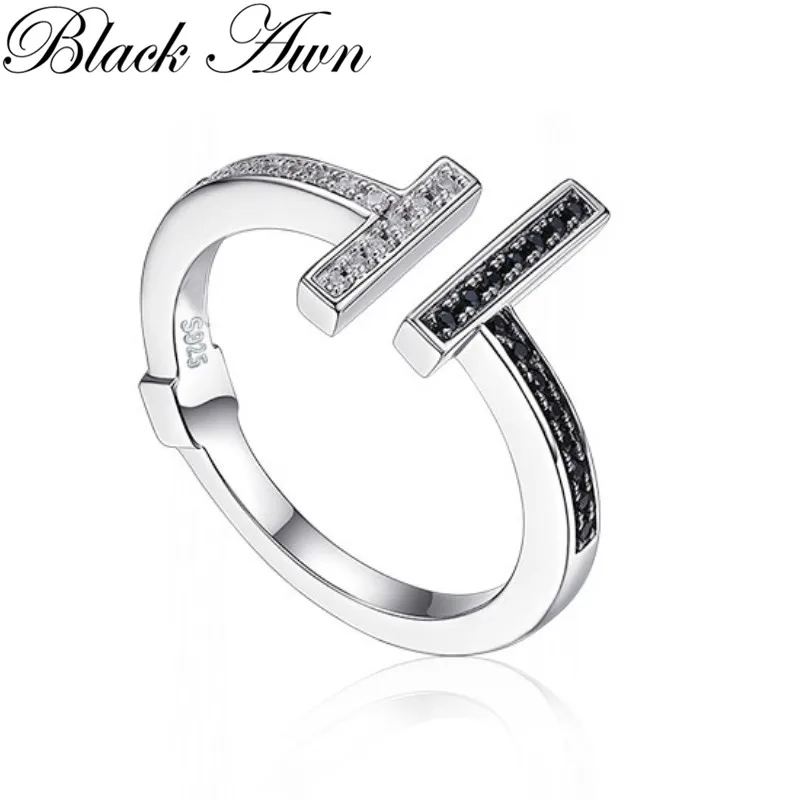 Женское Открытое кольцо BLACK AWN серебро 925 пробы ювелирное изделие из элегантное
