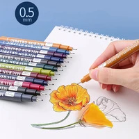 12PCS/Set Retro Calligraphy Pen Brush Markers Signature Lettering Fine Liner Pen Art Marker rawing Manga coloring Design Sketch 4