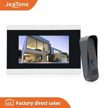

Jeatone 7" Waterproof Touch-Screen Doorbell Camera Video Door Phone Entry System Intercom Monitor Video Door Phone Home Intercom