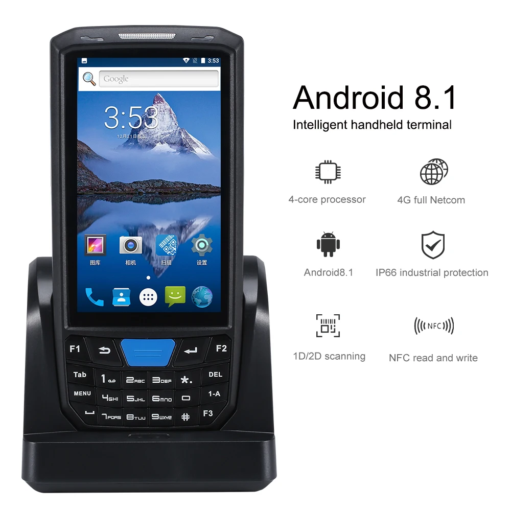 Портативный КПК Android терминал Honeywell сканер штрих кода 1d лазерный 2d QR ручное