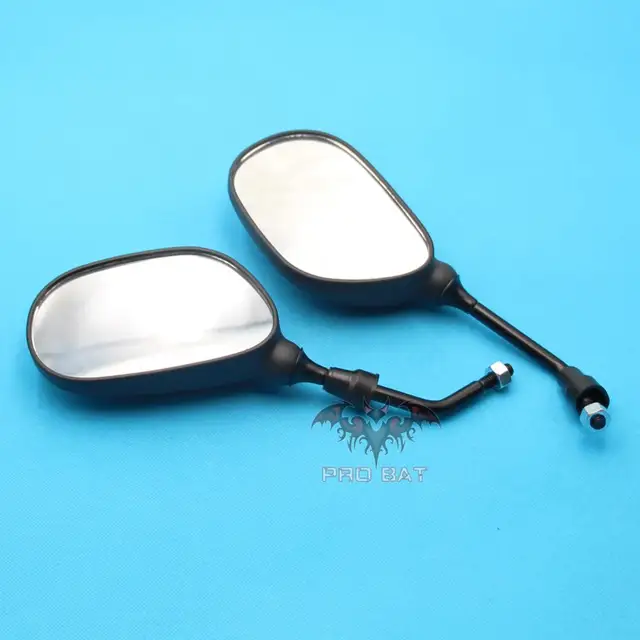 1 pair PRO BAT 8mm Rear View Mirror Motorcycle Scooter ATV Dirt Bike Rearview Mirror for GY6 50cc 125cc 150cc 250cc Scooter Moped Motorcycle