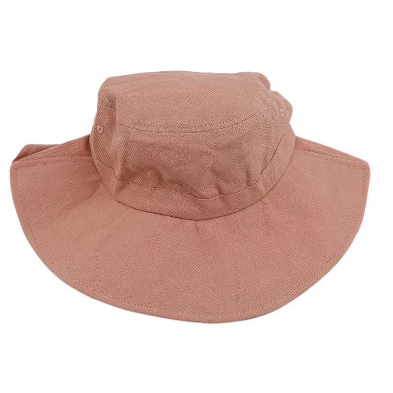 Pink camel Женские ведра, шапки, защита для улицы, большая боковая Солнцезащитная шляпа для женщин, Модная Складная шапка для рыбалки, уличная Рыбацкая шляпа для женщин - Цвет: Pink camel
