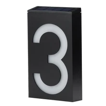 Светодиодный светильник на солнечной энергии, знак дома, адрес двери отеля, табличка, табличка с цифрами, лампы, солнечные лампы, светодиодная лампа на солнечной батарее, наружная домашняя лампа