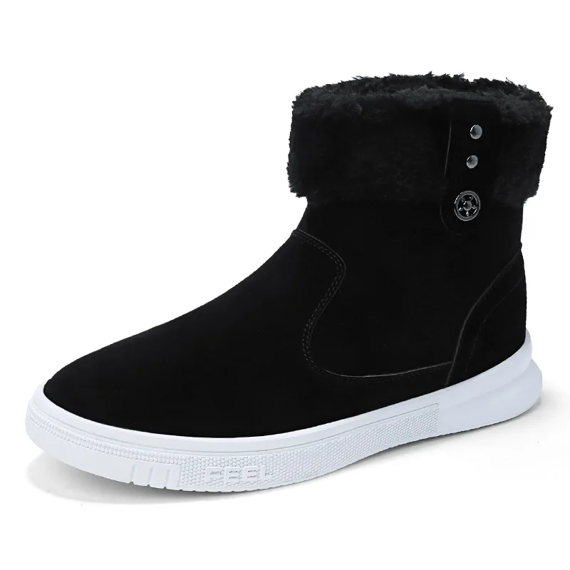 30 Snow Boots Men Winter Shoes Warm Plush for Cold Winter Men Ankle Boots Fashion Non-slip Male Footwear Snow Shoes KA2000