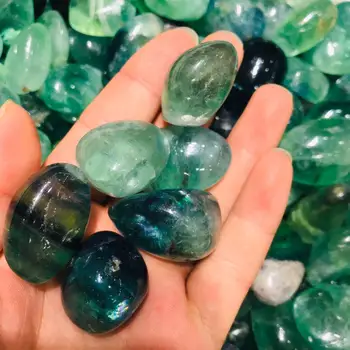 

200g Polished Natural Rainbow Fluorite Quartz Crystal Gemstone Tumbled for Sale