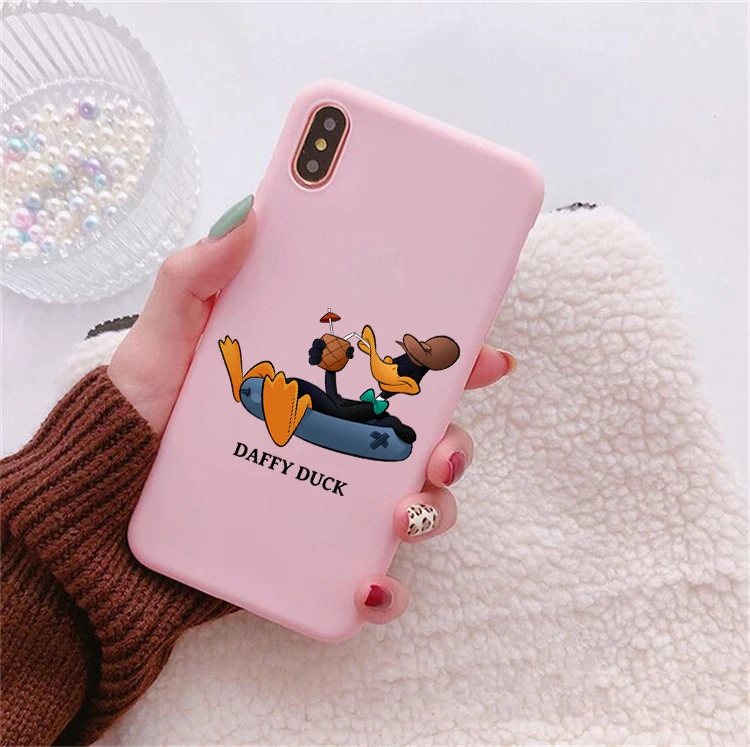 Bugs Bunny TweetyBird Даффи Дак Looney Tunes чехол для iPhone 6 7 6plus X XR XSMAX 11 роскошный цветной Мягкий силиконовый чехол для телефона