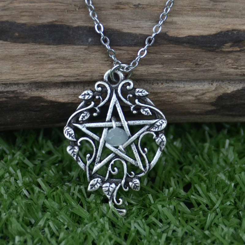 Ведьма пентаграмма с Плющовой языческое ожерелье готический Wiccan ювелирные