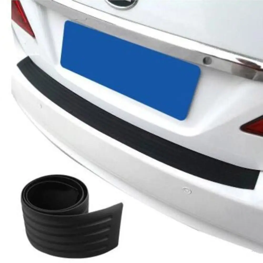 

Car Trunk Rear Bumper Scratch bar Universal Car Black Rear Bumper Sill/Protector Plate Rubber Cover Guard Trim Pad